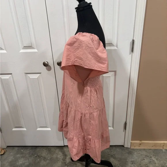 Zara Open embroidered flutter sleeve mini dress sis S - Picture 4 of 8